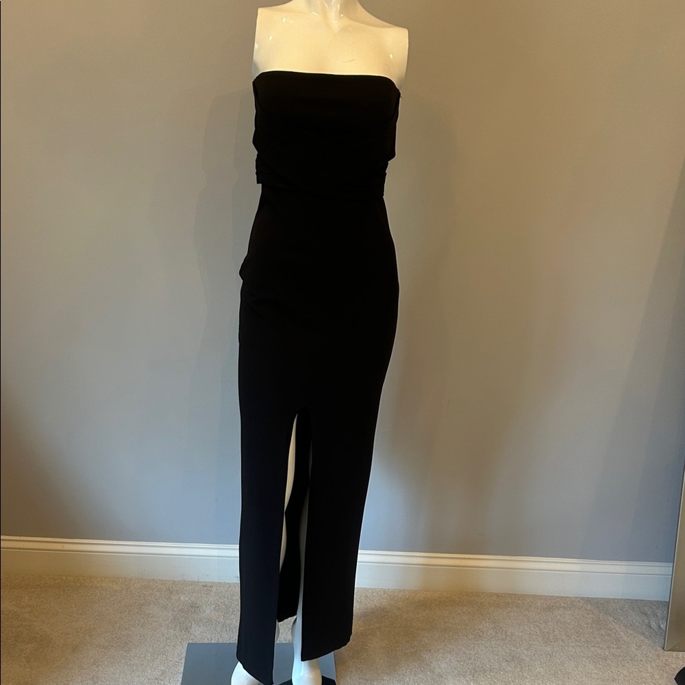 Lulu's Classic Black Strapless Dress